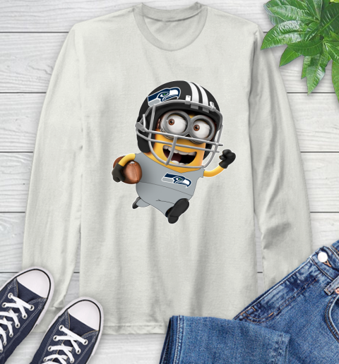 NFL Seattle Seahawks Minions Disney Football Sports Long Sleeve T-Shirt 12