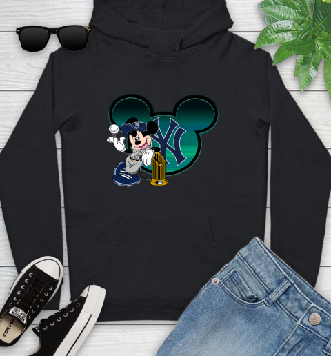 MLB New York Yankees The Commissioner's Trophy Mickey Mouse Disney Youth Hoodie 2