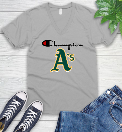 MLB Baseball Oakland Athletics Champion Shirt V-Neck T-Shirt 2