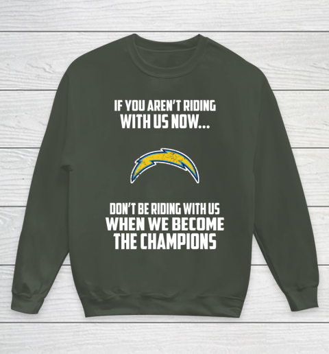 NFL Los Angeles Chargers Football We Become The Champions Youth Sweatshirt 8