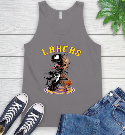NBA Los Angeles Lakers Basketball Venom Groot Guardians Of The Galaxy Tank Top 7