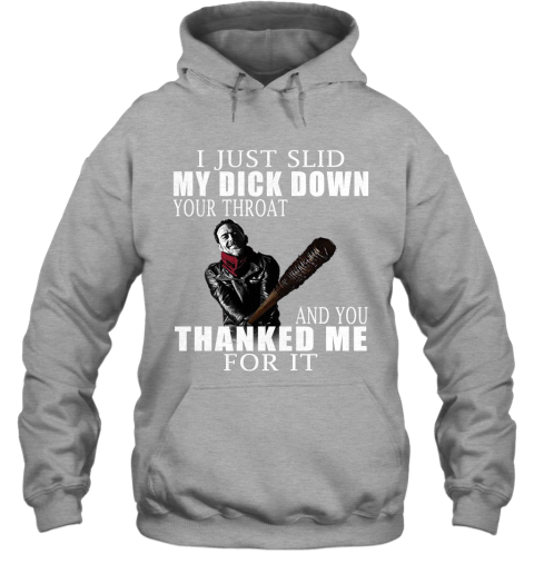 egns i just slid my dick down your throat the walking dead shirts hoodie 23 front sport grey