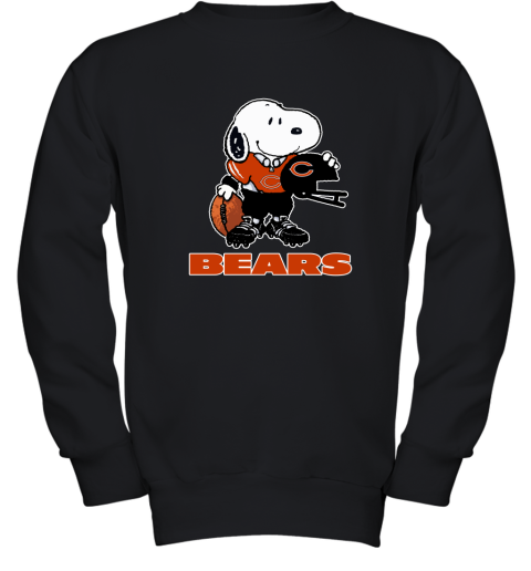 Snoopy A Strong And Proud Chicago Bears Player NFL Youth Sweatshirt