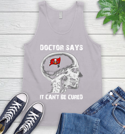 NFL Tampa Bay Buccaneers Football Skull It Can't Be Cured Shirt Tank Top 3