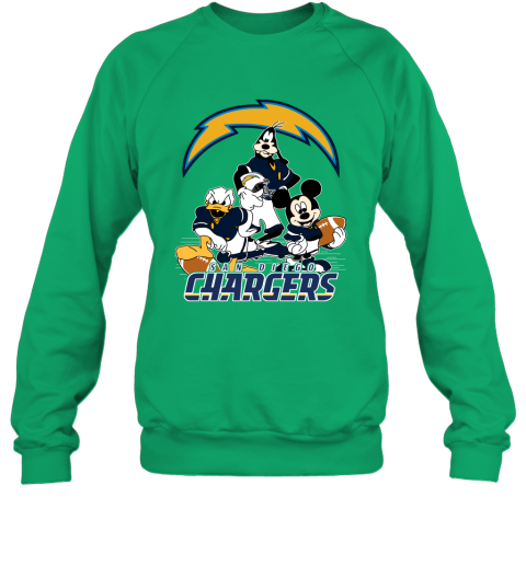 NFL San Diego Chargers Mickey Mouse Donald Duck Goofy Football Shirt  Sweatshirt