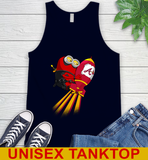 MLB Baseball Atlanta Braves Deadpool Minion Marvel Shirt Tank Top 2