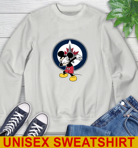 Winnipeg Jets NHL Hockey Dabbing Mickey Disney Sports Sweatshirt 5