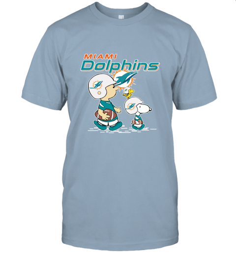 Miami Dolphins Let's Play Football Together Snoopy NFL Premium Men's T-Shirt  