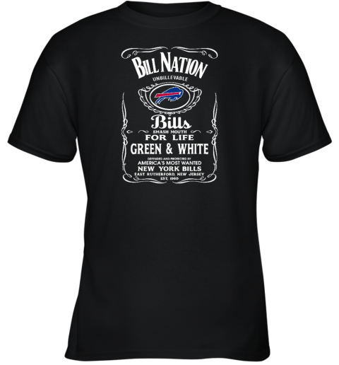 Bill Nation Unbillievable Football Buffalo Bills NFL Slogan Youth T-Shirt