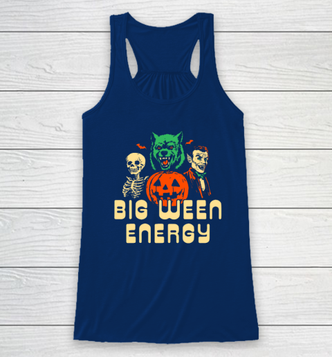 Funny Halloween Big Ween Energy Racerback Tank 4