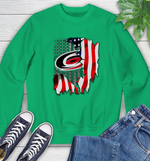 Carolina Hurricanes NHL Hockey American Flag Sweatshirt 7