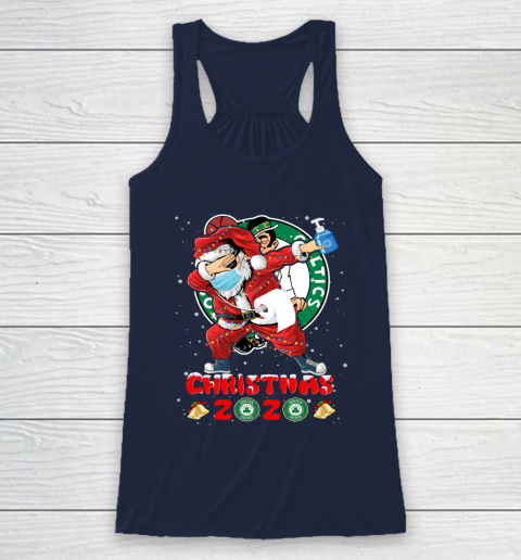 Boston Celtics Funny Santa Claus Dabbing Christmas 2020 NBA Racerback Tank 8