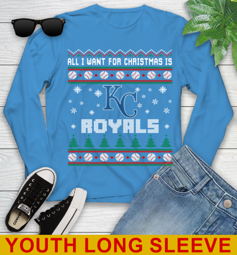 MLB All I Want For Christmas Is Kansas City Royals Baseball Sports 124