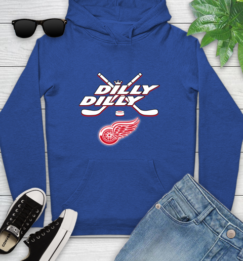 NHL Detroit Red Wings Dilly Dilly Hockey Sports Youth Hoodie 9