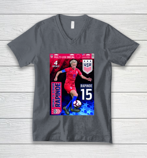 Megan Rapinoe USA Team 15 V-Neck T-Shirt 4