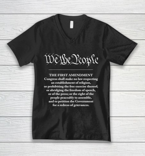 We The People  First Amendment V-Neck T-Shirt