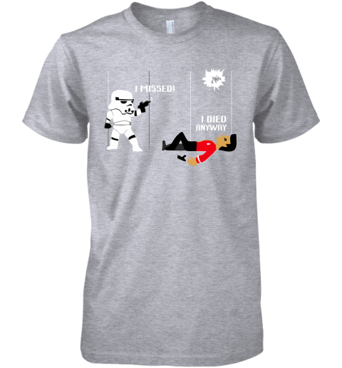unqc star wars star trek a stormtrooper and a redshirt in a fight shirts premium guys tee 5 front heather grey