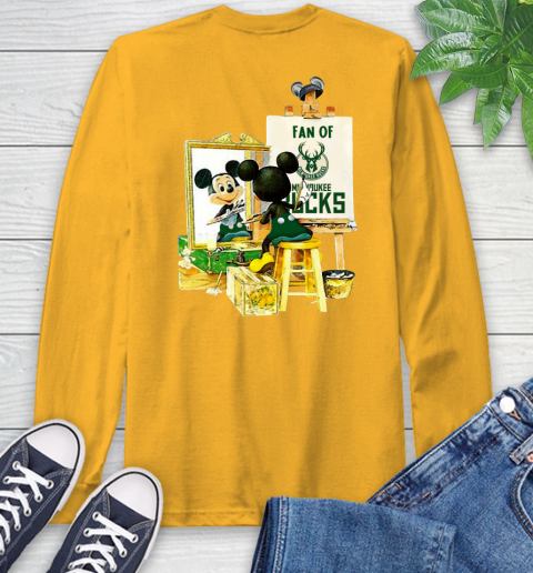 NBA Basketball Milwaukee Bucks Mickey Drawing Shirt 55