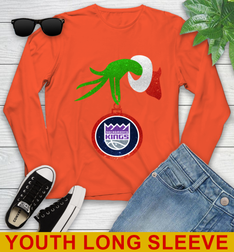 Sacramento Kings Grinch Merry Christmas NBA Basketball Youth Long Sleeve 4