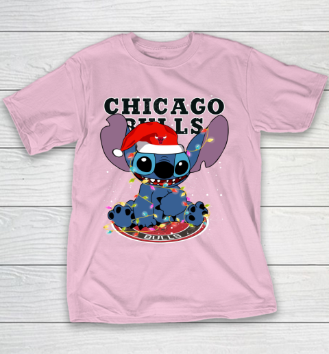Chicago Bulls NBA noel stitch Basketball Christmas Youth T-Shirt 5