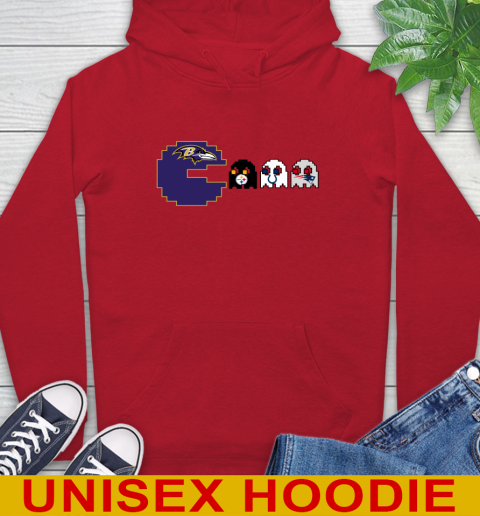 Baltimore Ravens NFL Football Pac Man Champion Hoodie 10
