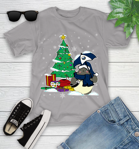 Buffalo Sabres NHL Hockey Cute Tonari No Totoro Christmas Sports Youth T-Shirt 4