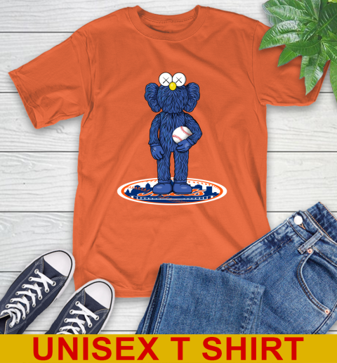 MLB Baseball New York Mets Kaws Bff Blue Figure Shirt T-Shirt 5