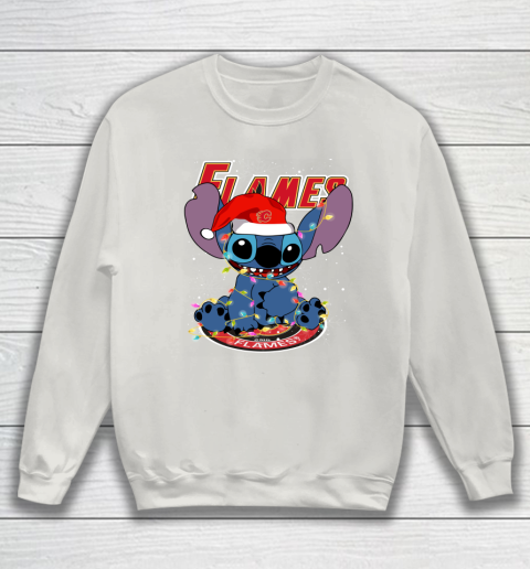 Calgary Flames NHL Hockey noel stitch Christmas Sweatshirt 8