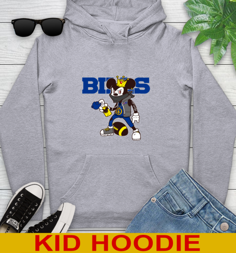 Buffalo Bills NFL Football Mickey Peace Sign Sports Youth Hoodie 6