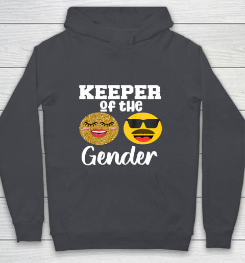 Keeper of the Gender Staches or Lashes Gender Reveal Party Youth Hoodie 5