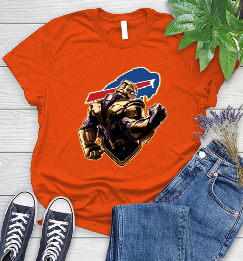 NFL Thanos Avengers Endgame Football Sports Buffalo Bills Women's T-Shirt 4