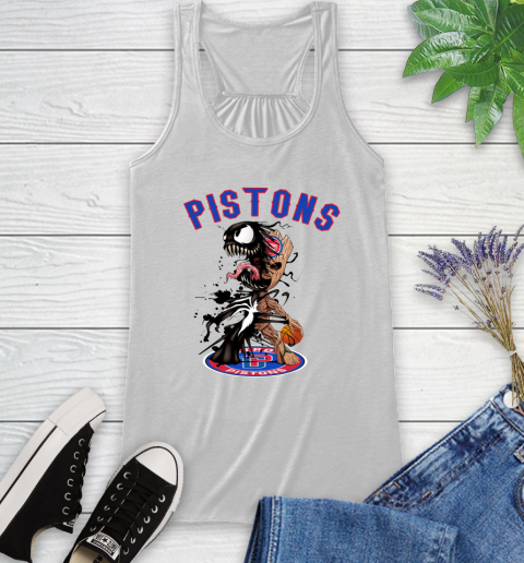 NBA Detroit Pistons Basketball Venom Groot Guardians Of The Galaxy Racerback Tank