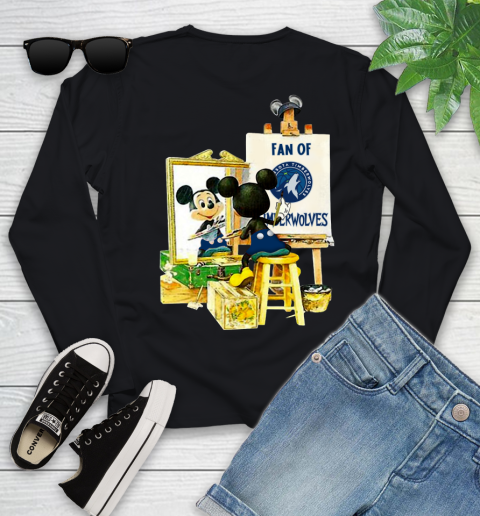 NBA Basketball Minnesota Timberwolves Mickey Drawing Shirt 113