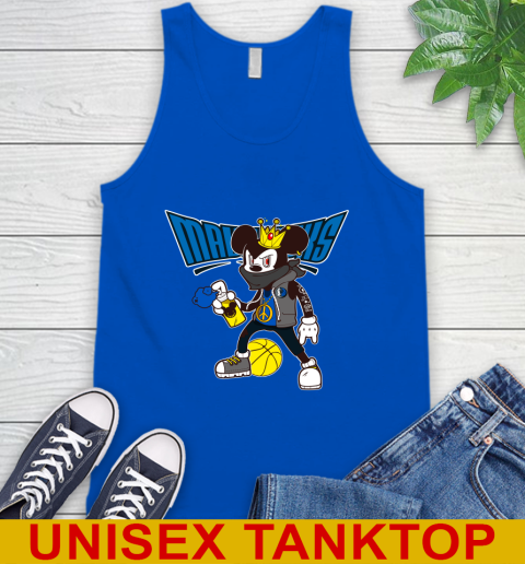 Dallas Mavericks NBA Basketball Mickey Peace Sign Sports Tank Top 5