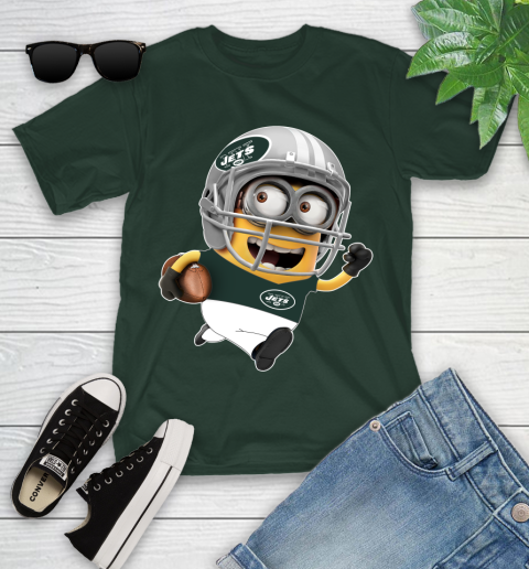 NFL New York Jets Minions Disney Football Sports Youth T-Shirt 5