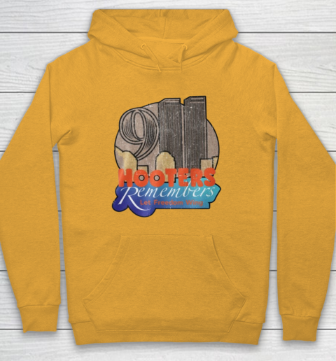 Hooters 9 11 Shirt 911 Hooters Remembers Let Freedom Wing Hoodie - Image 3