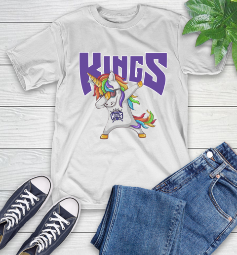 Sacramento Kings NBA Basketball Funny Unicorn Dabbing Sports T-Shirt
