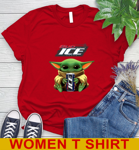 Star Wars Baby Yoda Hugs Bud Ice Beer Shirt 98