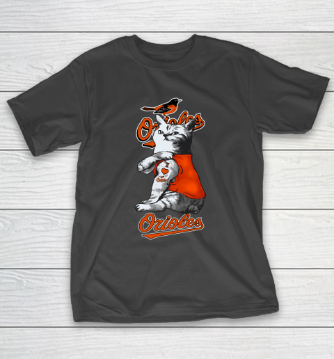MLB Baseball My Cat Loves Baltimore Orioles T-Shirt