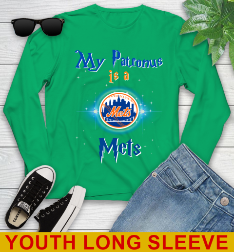 MLB Baseball Harry Potter My Patronus Is A New York Mets Youth Long Sleeve 7