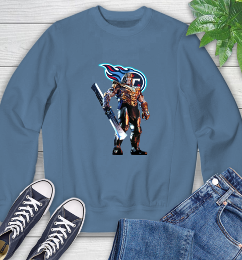 NFL Thanos Gauntlet Avengers Endgame Football Tennessee Titans Sweatshirt 7