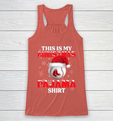 Boston Red Sox This Is My Christmas Pajama Shirt MLB Racerback Tank 3