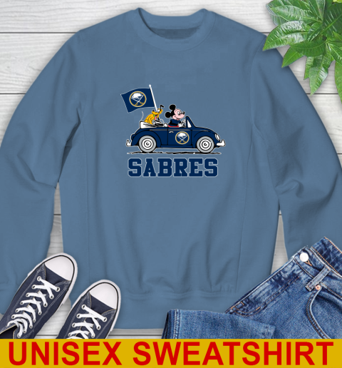 NHL Hockey Buffalo Sabres Pluto Mickey Driving Disney Shirt Sweatshirt 8