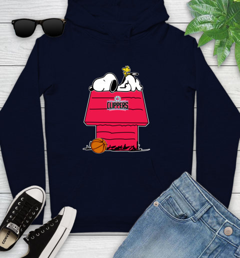 LA Clippers NBA Basketball Snoopy Woodstock The Peanuts Movie Youth Hoodie 4