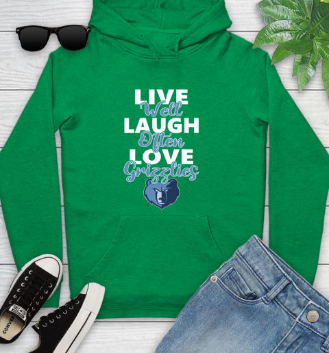 NBA Basketball Memphis Grizzlies Live Well Laugh Often Love Shirt Youth Hoodie 7