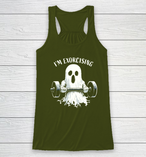I'm Exorcising Funny Ghost Halloween Racerback Tank 2