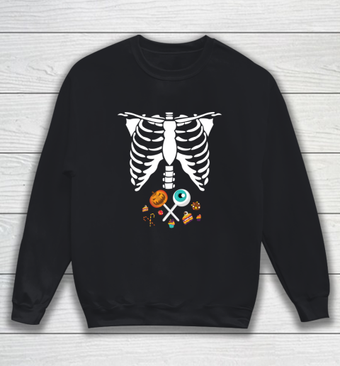 Halloween Skeleton Candy Funny X Ray Kids Boys Girls Gift Sweatshirt