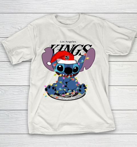Los Angeles Kings NHL Hockey noel stitch Christmas Youth T-Shirt