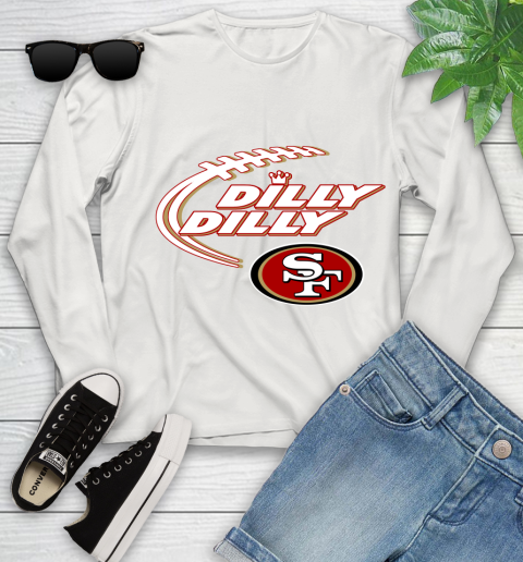 NFL San Francisco 49ers Dilly Dilly Football Sports Youth Long Sleeve 12