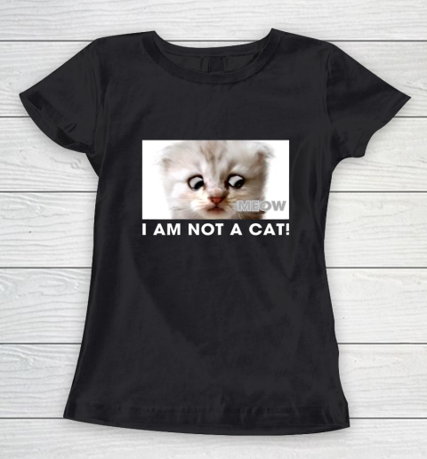 I am not a cat shirt funny video zoom call cat Women's T-Shirt